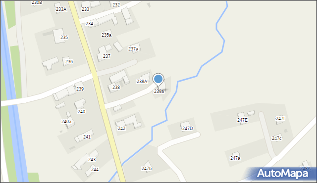 Zubrzyca Dolna, Zubrzyca Dolna, 239a, mapa Zubrzyca Dolna