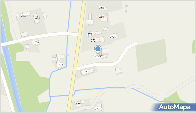 Zubrzyca Dolna, Zubrzyca Dolna, 272a, mapa Zubrzyca Dolna