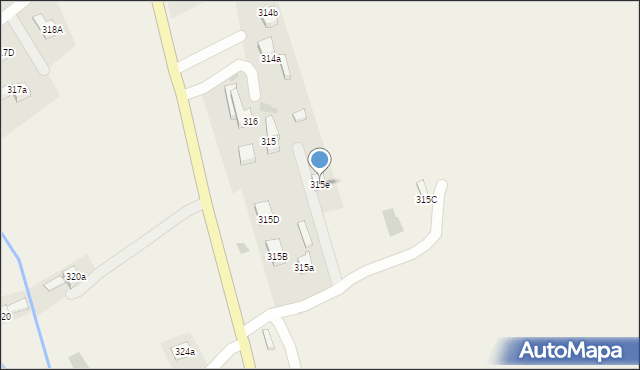 Zubrzyca Dolna, Zubrzyca Dolna, 315e, mapa Zubrzyca Dolna