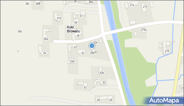 Zubrzyca Dolna, Zubrzyca Dolna, 32b, mapa Zubrzyca Dolna