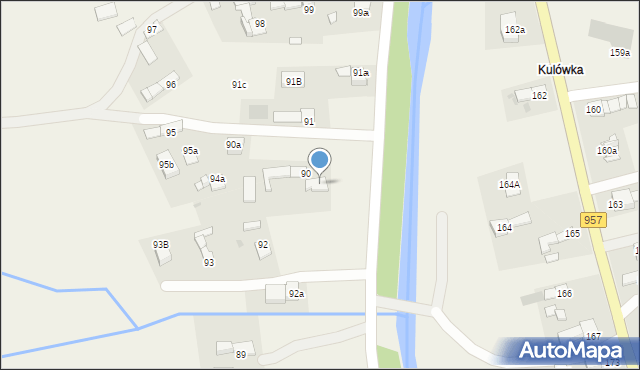 Zubrzyca Dolna, Zubrzyca Dolna, 90b, mapa Zubrzyca Dolna