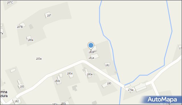 Zubrzyca Górna, Zubrzyca Górna, 181b, mapa Zubrzyca Górna