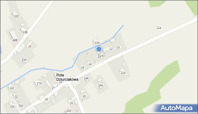 Zubrzyca Górna, Zubrzyca Górna, 23, mapa Zubrzyca Górna