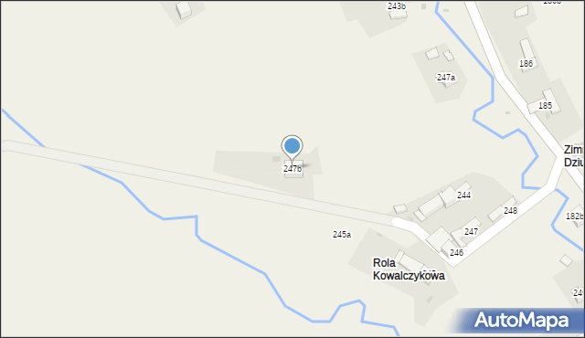 Zubrzyca Górna, Zubrzyca Górna, 247b, mapa Zubrzyca Górna