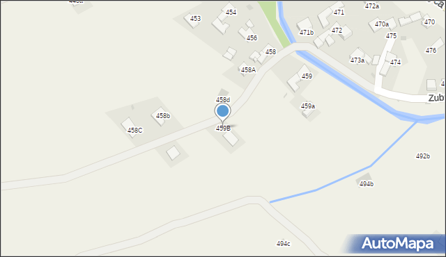 Zubrzyca Górna, Zubrzyca Górna, 459B, mapa Zubrzyca Górna