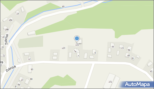 Zubrzyk, Zubrzyk, 121, mapa Zubrzyk