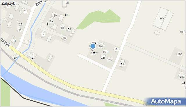 Zubrzyk, Zubrzyk, 157, mapa Zubrzyk