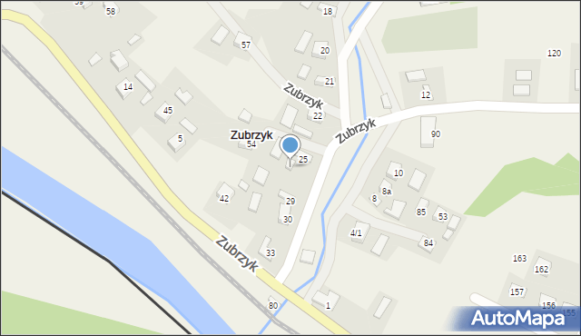 Zubrzyk, Zubrzyk, 25a, mapa Zubrzyk