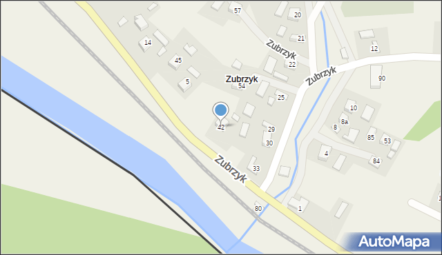 Zubrzyk, Zubrzyk, 42, mapa Zubrzyk