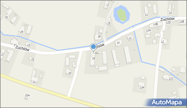Żuchlów, Żuchlów, 19a, mapa Żuchlów