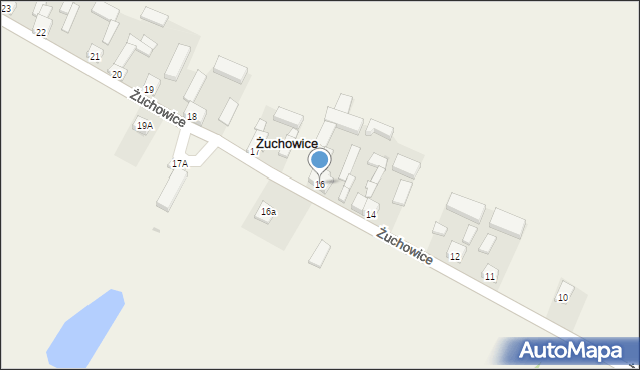 Żuchowice, Żuchowice, 16, mapa Żuchowice