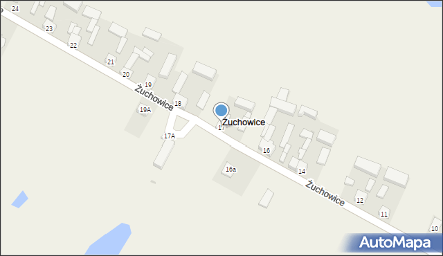 Żuchowice, Żuchowice, 17, mapa Żuchowice