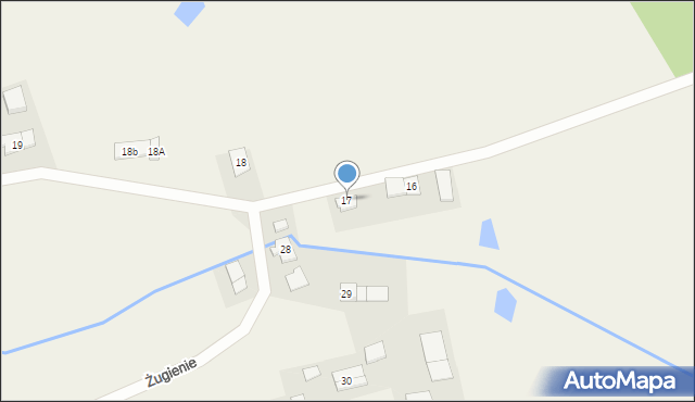 Żugienie, Żugienie, 17, mapa Żugienie