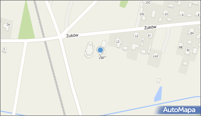 Żuków, Żuków, 13a, mapa Żuków