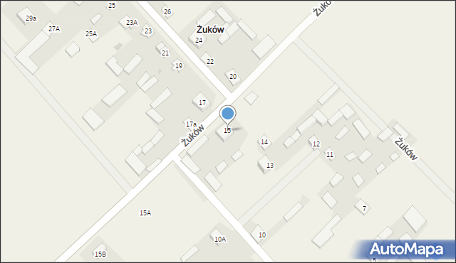 Żuków, Żuków, 15, mapa Żuków