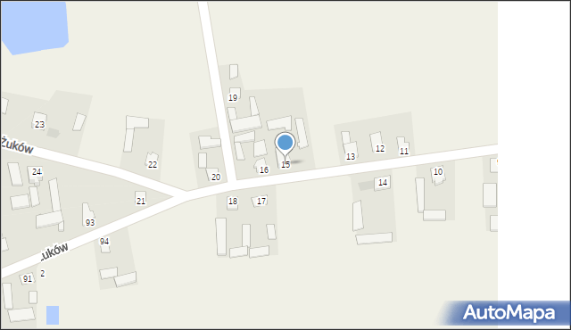 Żuków, Żuków, 15, mapa Żuków