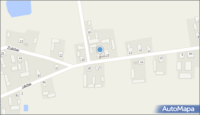 Żuków, Żuków, 16, mapa Żuków