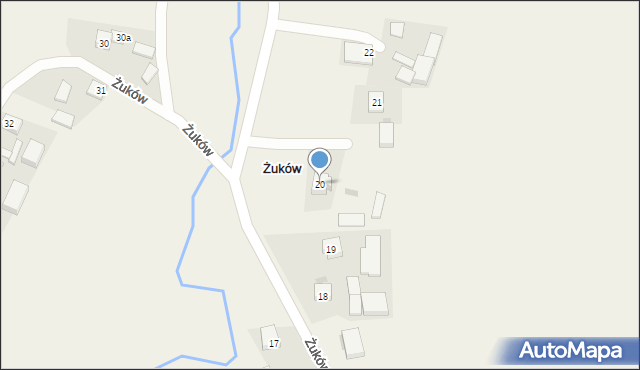 Żuków, Żuków, 20, mapa Żuków