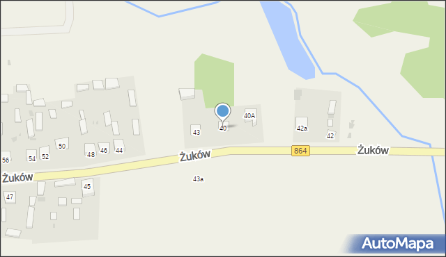 Żuków, Żuków, 40, mapa Żuków