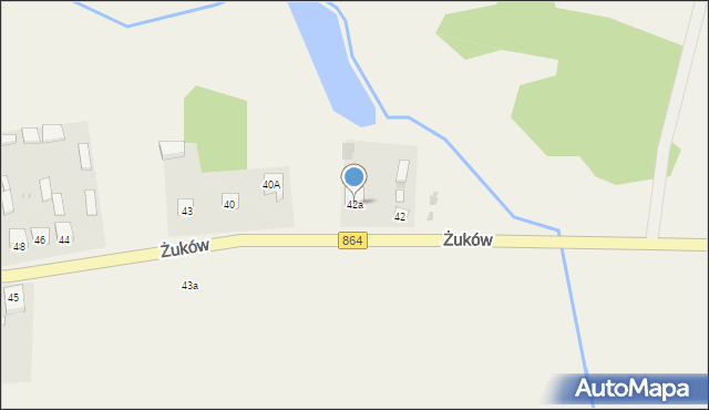 Żuków, Żuków, 42a, mapa Żuków