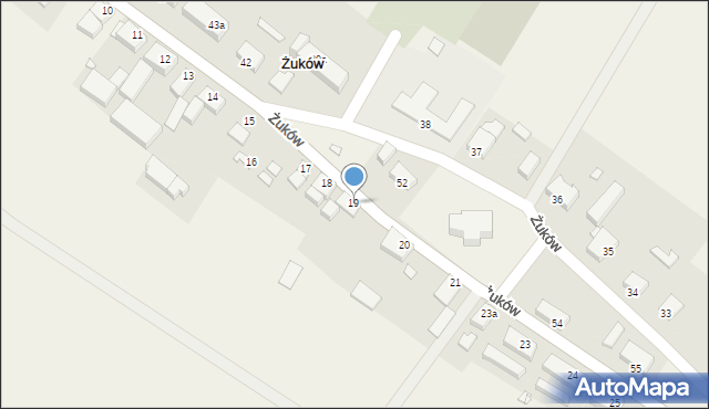 Żuków, Żuków, 19, mapa Żuków