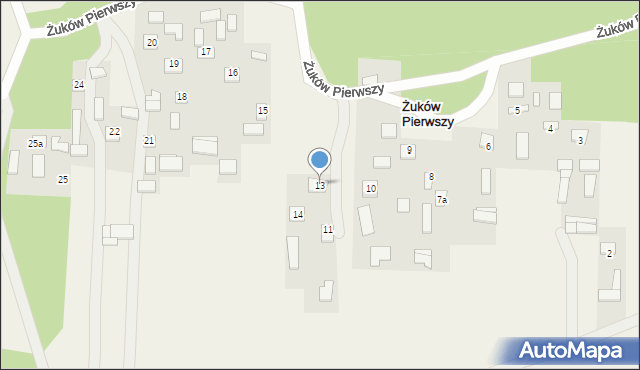 Żuków Pierwszy, Żuków Pierwszy, 13, mapa Żuków Pierwszy