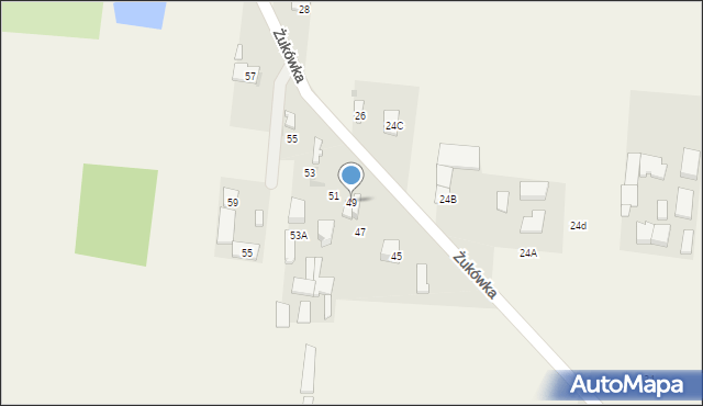 Żukówka, Żukówka, 49, mapa Żukówka