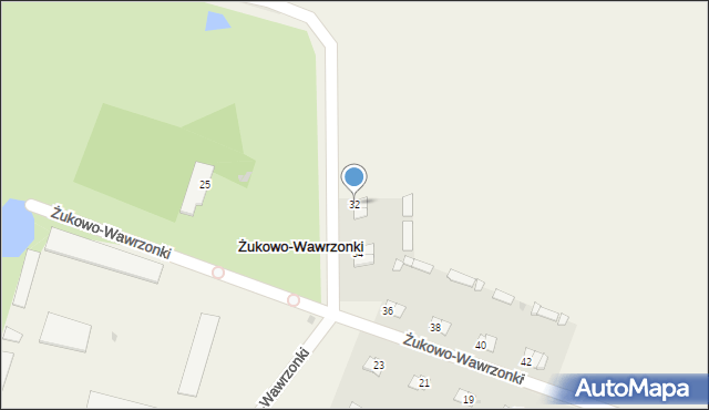 Żukowo-Wawrzonki, Żukowo-Wawrzonki, 32, mapa Żukowo-Wawrzonki