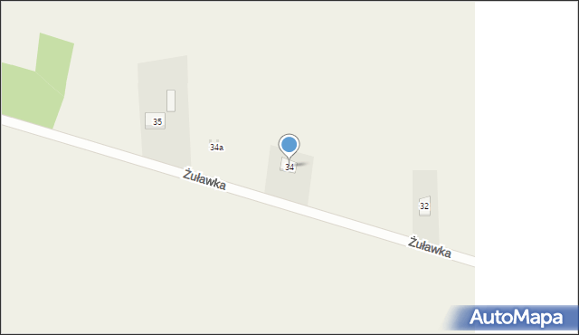 Żuławka, Żuławka, 34, mapa Żuławka