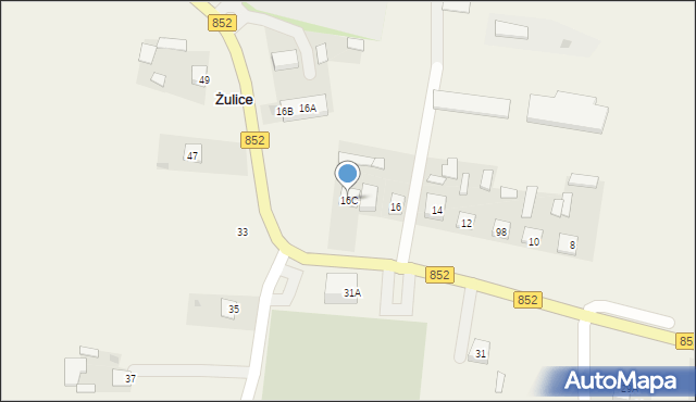 Żulice, Żulice, 16C, mapa Żulice