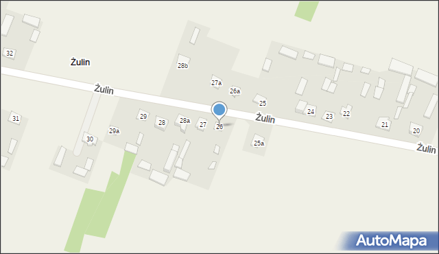 Żulin, Żulin, 26, mapa Żulin