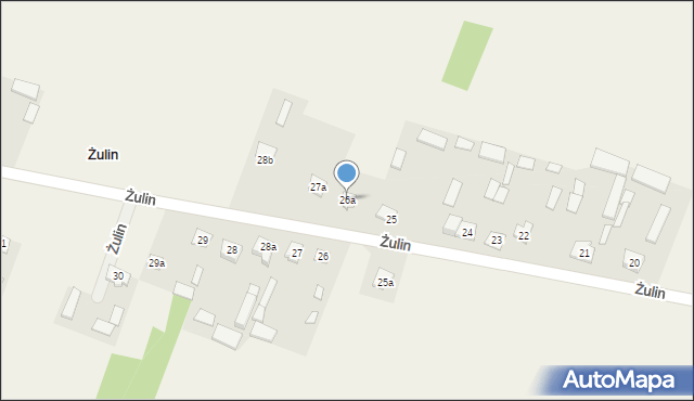 Żulin, Żulin, 26a, mapa Żulin