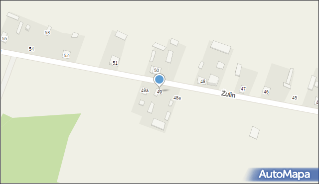 Żulin, Żulin, 49, mapa Żulin