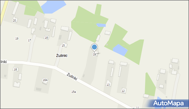 Żulinki, Żulinki, 14, mapa Żulinki