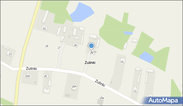 Żulinki, Żulinki, 15, mapa Żulinki
