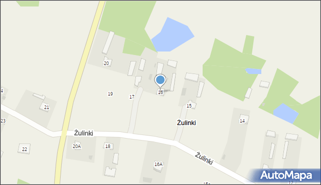 Żulinki, Żulinki, 16, mapa Żulinki
