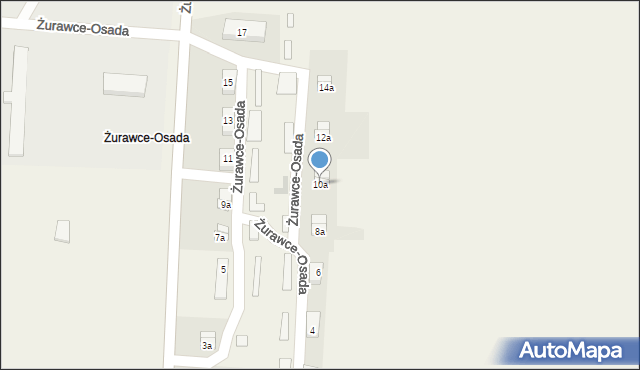 Żurawce-Osada, Żurawce-Osada, 10a, mapa Żurawce-Osada