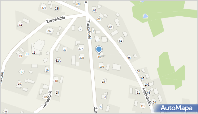 Żurawiczki, Żurawiczki, 3A, mapa Żurawiczki