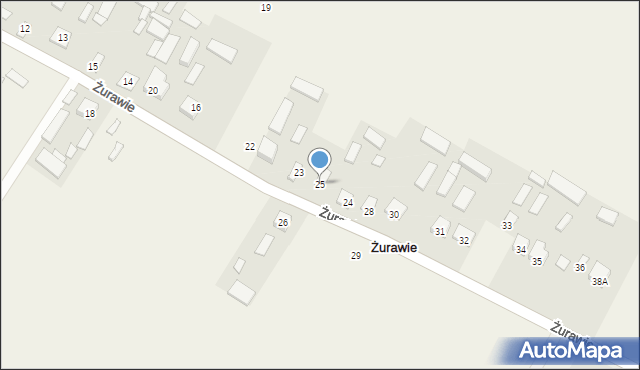 Żurawie, Żurawie, 25, mapa Żurawie