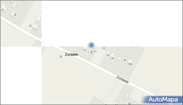 Żurawie, Żurawie, 32, mapa Żurawie