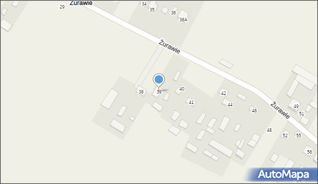 Żurawie, Żurawie, 39, mapa Żurawie