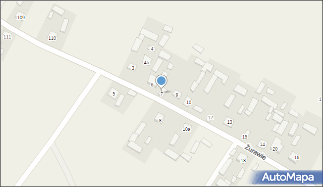 Żurawie, Żurawie, 7, mapa Żurawie