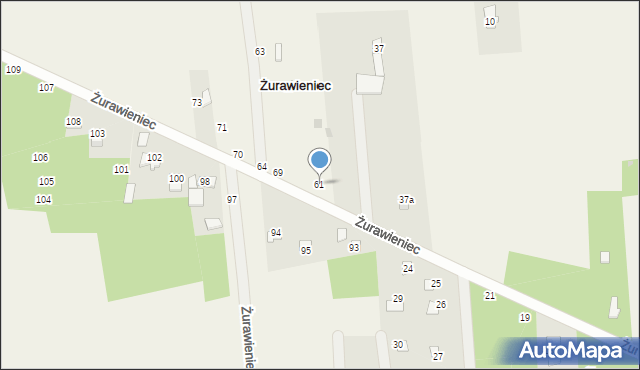 Żurawieniec, Żurawieniec, 61, mapa Żurawieniec