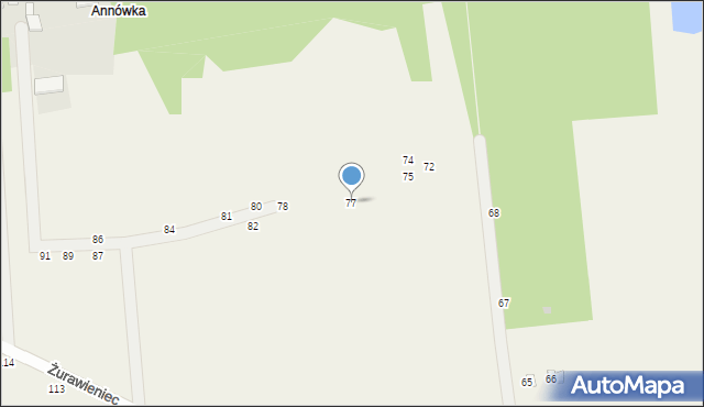 Żurawieniec, Żurawieniec, 77, mapa Żurawieniec