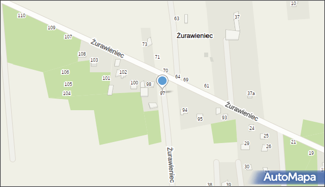 Żurawieniec, Żurawieniec, 97, mapa Żurawieniec