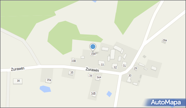 Żurawin, Żurawin, 33A, mapa Żurawin