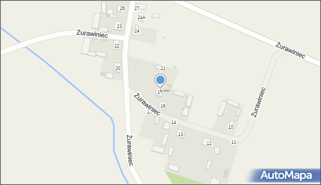 Żurawiniec, Żurawiniec, 17, mapa Żurawiniec