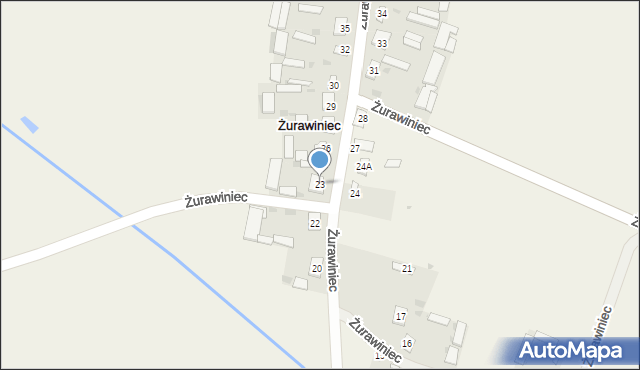 Żurawiniec, Żurawiniec, 23, mapa Żurawiniec