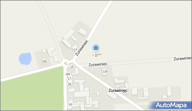 Żurawiniec, Żurawiniec, 12, mapa Żurawiniec