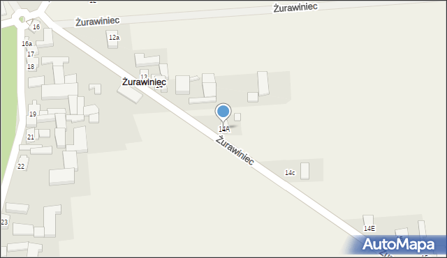 Żurawiniec, Żurawiniec, 14A, mapa Żurawiniec